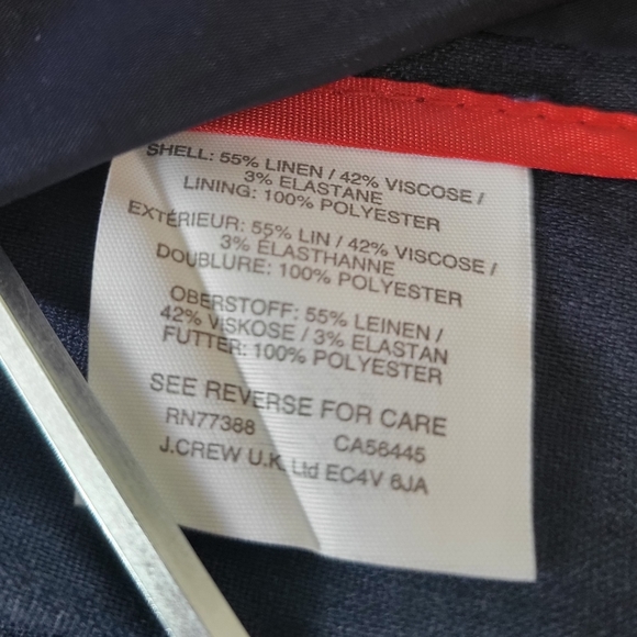 J. Crew NWT Scalloped Collar Navy Blazer Size 4 - Picture 7 of 8